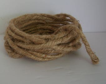 Jute Cord, 100 % Natural Extra Thick 4 Ply Jute Cord Twine String 5 or 10 yards