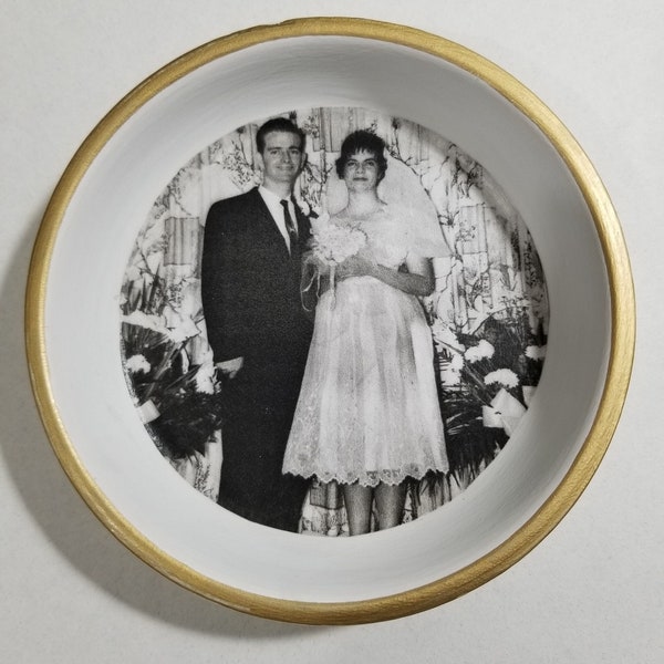 Personalized Photo Ring Dish, Personalized Photo Jewelry Dish, Custom Gift Ring Dish, Custom Photo or Image Trinket Dish, Wedding Gift