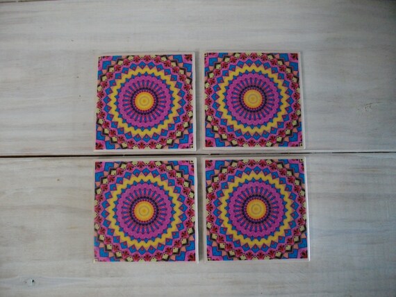 Mosaic Style Coaster Set