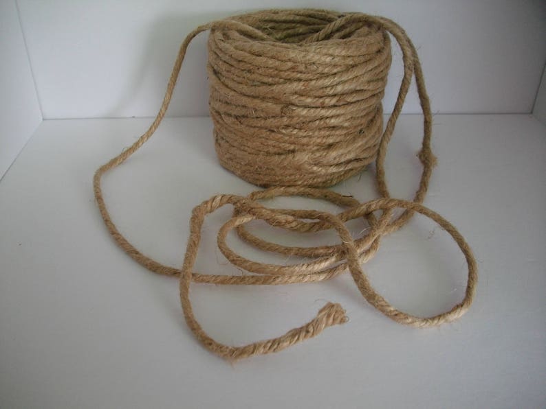 Jute Cord 100 Natural Extra Thick 4 Ply Jute Cord Twine Etsy