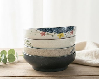 Japanischer Stil 8,8-Zoll-Retro Keramik Suppenschüssel Haushalt