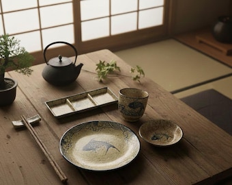 Keramik Geschirr für Japanische Küche - Einzigartiges Ess-Set