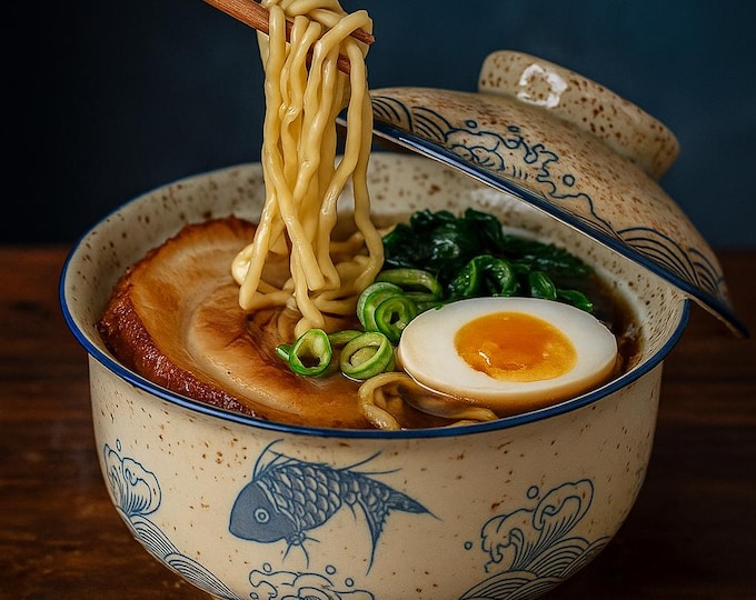 Ceramic Bowl for Ramen or Pho, Soup Dish, 750 ml