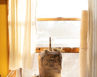 hand built coil earthenware sculpture