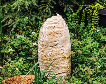 hand built oval ceramic sculpture