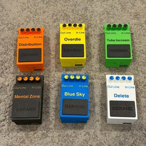 Caja secreta estilo pedal / Porta púas de guitarra / Caja de almacenamiento impresa en 3D / Organizador colorido de GERANG