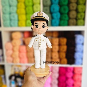 20 cm Marinblå Amigurumi-mönster (PDF-mönster)
