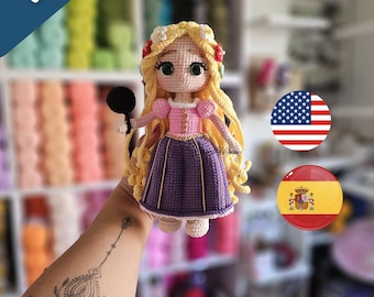 Schema per amigurumi - Raperonzolo (schema in PDF in spagnolo e inglese)