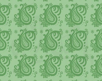 Mango Henna Paisley-Muster: Nahtloses Stoffdesign (Digitaler Download)