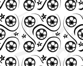 Fußball Muster: Stoff, Becher, Tapete, Geschenkpapier (Digitale Datei)