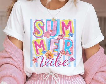 Imágenes PNG con ambiente veraniego, camiseta retro de verano, diseño floral playero por sublimación, imágenes PNG lindas para chicas, diseño de camiseta linda, descarga instantánea PNG