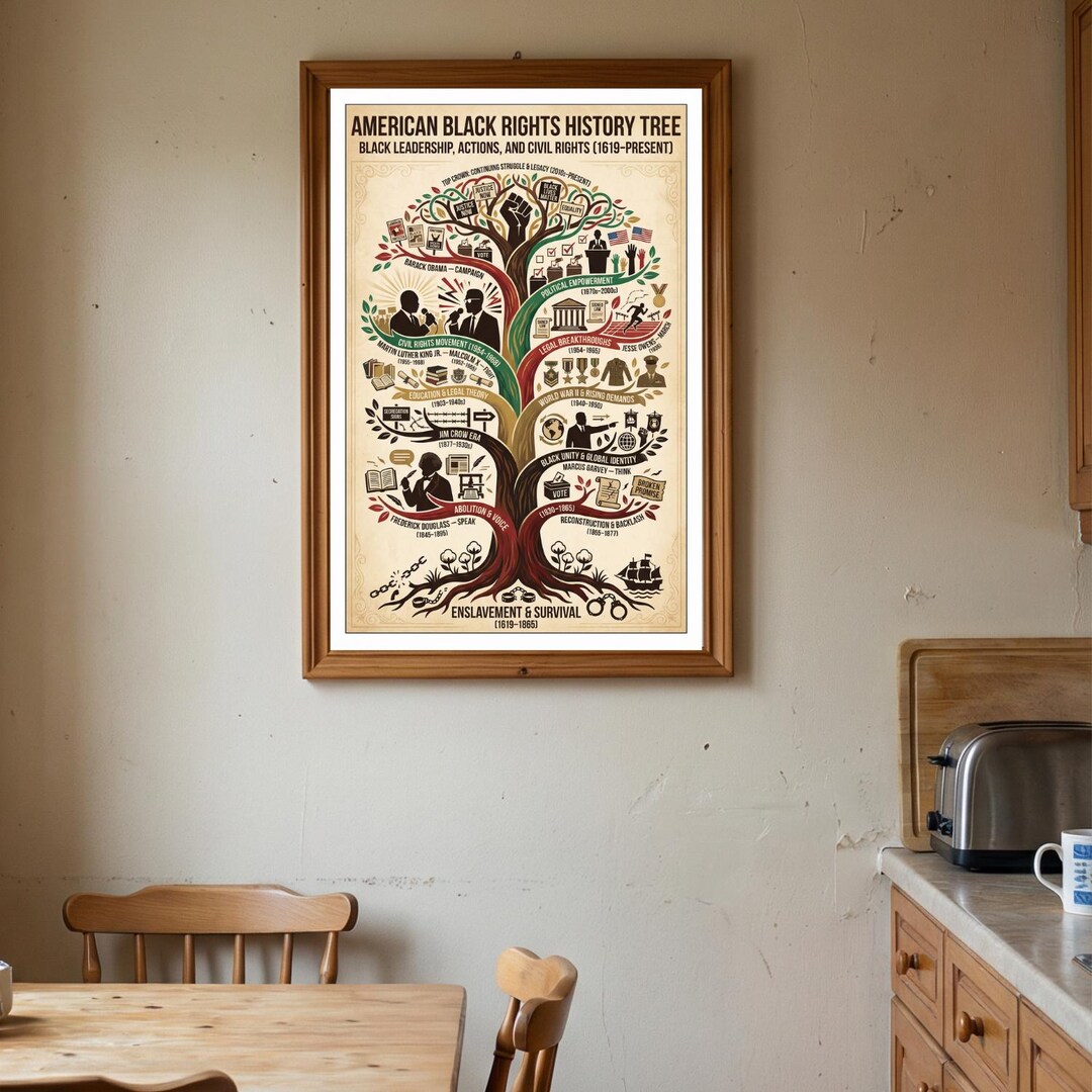 History Tree Project Black History Timeline Tree Poster, Civil Rights Art Print - Etsy