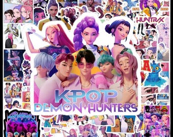 110 PCS K-pop Demon Hunters Sticker,  K-pop Demon Hunters Notebook Stickers, Waterproof PVC Sticker, Luggage Notebook Decoration Stickers