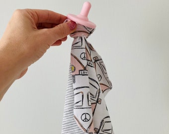 BINKIE LOVIE, newborn baby gift, pacifier lovie, baby blankie, personalized baby gift, baby shower gift, custom gift, newborn accessory