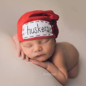 YOU CHOOSE COLOR: Name hat, personalized hat, knot beanie, photography prop, birth announcement, knots, hospital hat, photo prop image 4