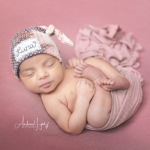 TIE-DYE WAFFLE knit: newborn hat-baby hat-baby name hat-newborn name hat-personalized newborn hat-hospital hat-coming home outfit