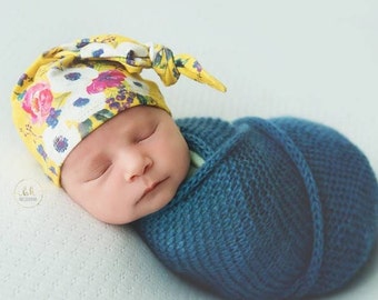 MUSTARD PURPLE FLORAL: Headband, hat, newborn hat, baby hat, hospital hat, newborn headband, newborn pant, boy hat, girl hat