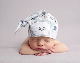 ARROWS: hat, newborn hat, baby hat, hospital hat, photo prop, newborn pant, baby boy, birth announcement, KNOTS