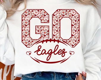 Gehen Adler PNG, Herz Fußball, Valentinstag Maskottchen (Digitaler Download)