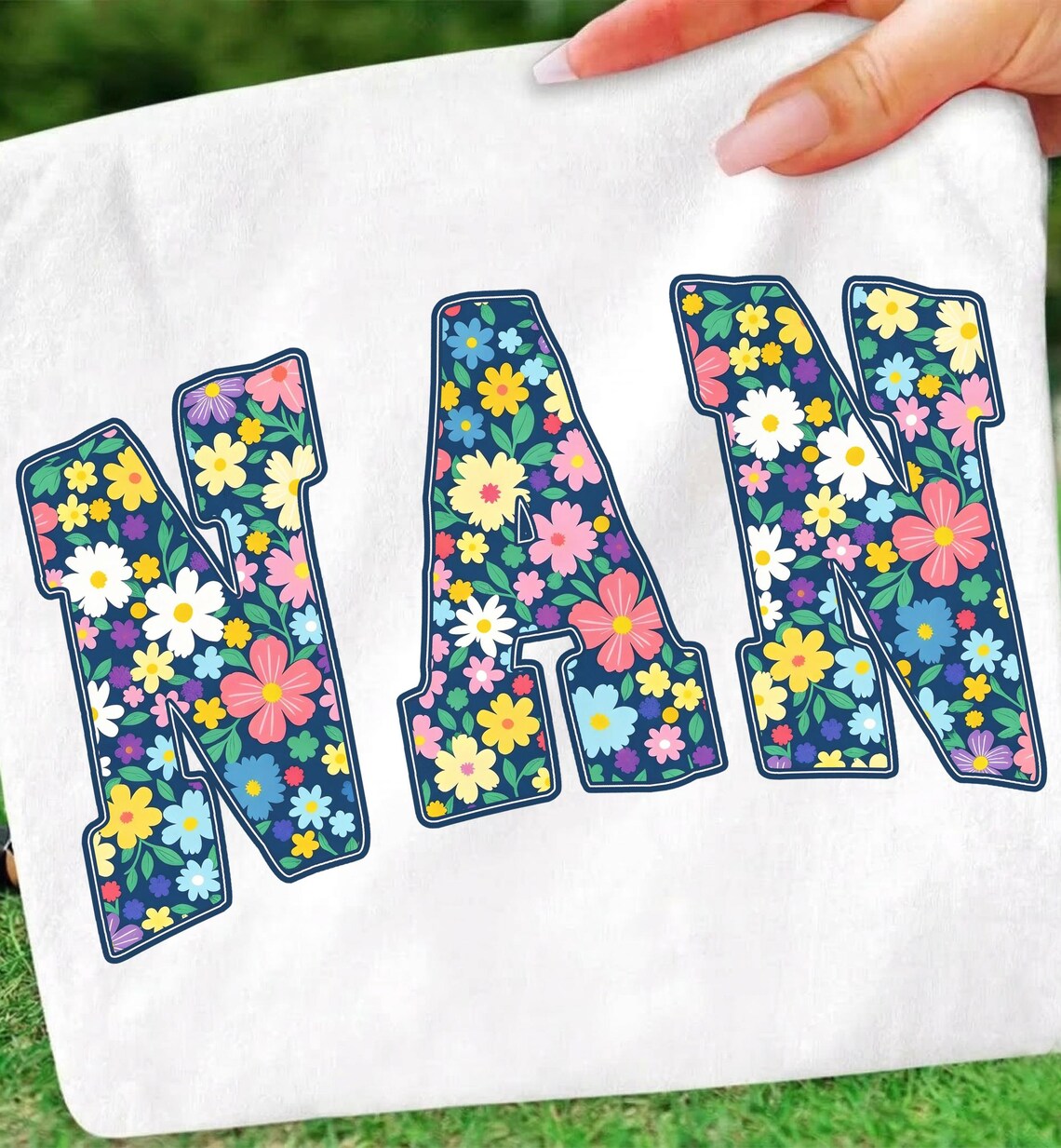 Floral Nan PNG, Floral Spring Nan Design for Shirt, Colorful Flower ...
