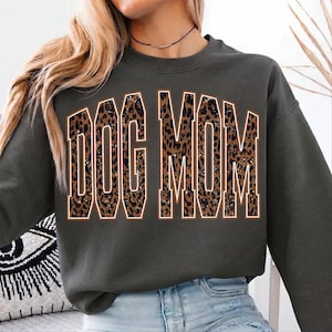 Dog Mom PNG, Leopard Dog Mom PNG, Trendy Varsity Mom Shirt Sublimation Design, Retro Mother's Day Digital Download image 3