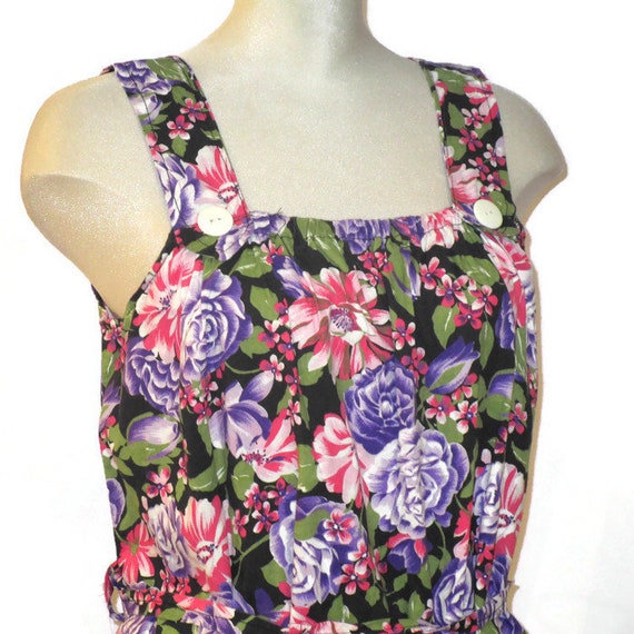 60s Floral Sundress, Vintage 1960s Summer Dress - image 3