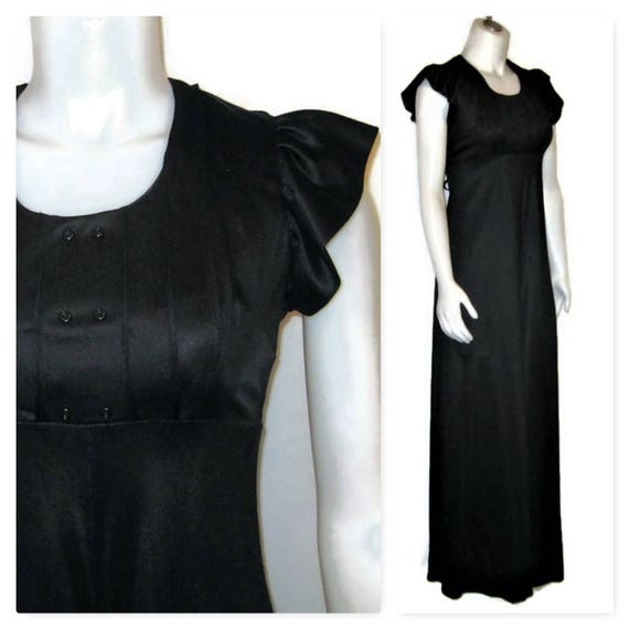 60s Black Jumpsuit, Wide Leg Jumpsuit, One Piece J