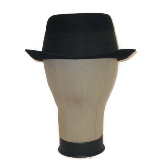 50s Pork Pie Hat Black Pork Pie Dress Hat Black D