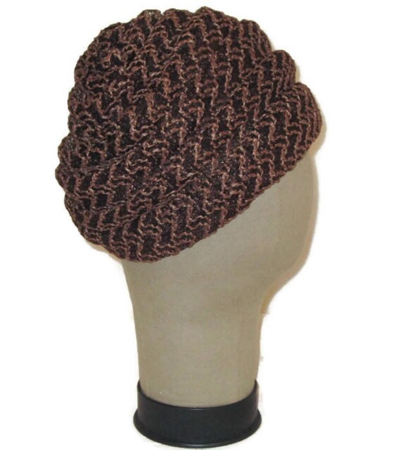 60s Turban Hat Brown Turban Style Hat 1960s Vintag