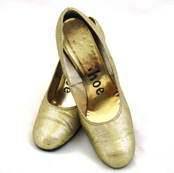 gold lame shoes