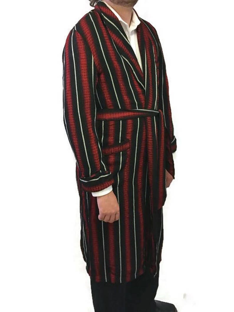 50s Men's Robe Smoking Jacket Dressing Gown Long - Etsy Australia