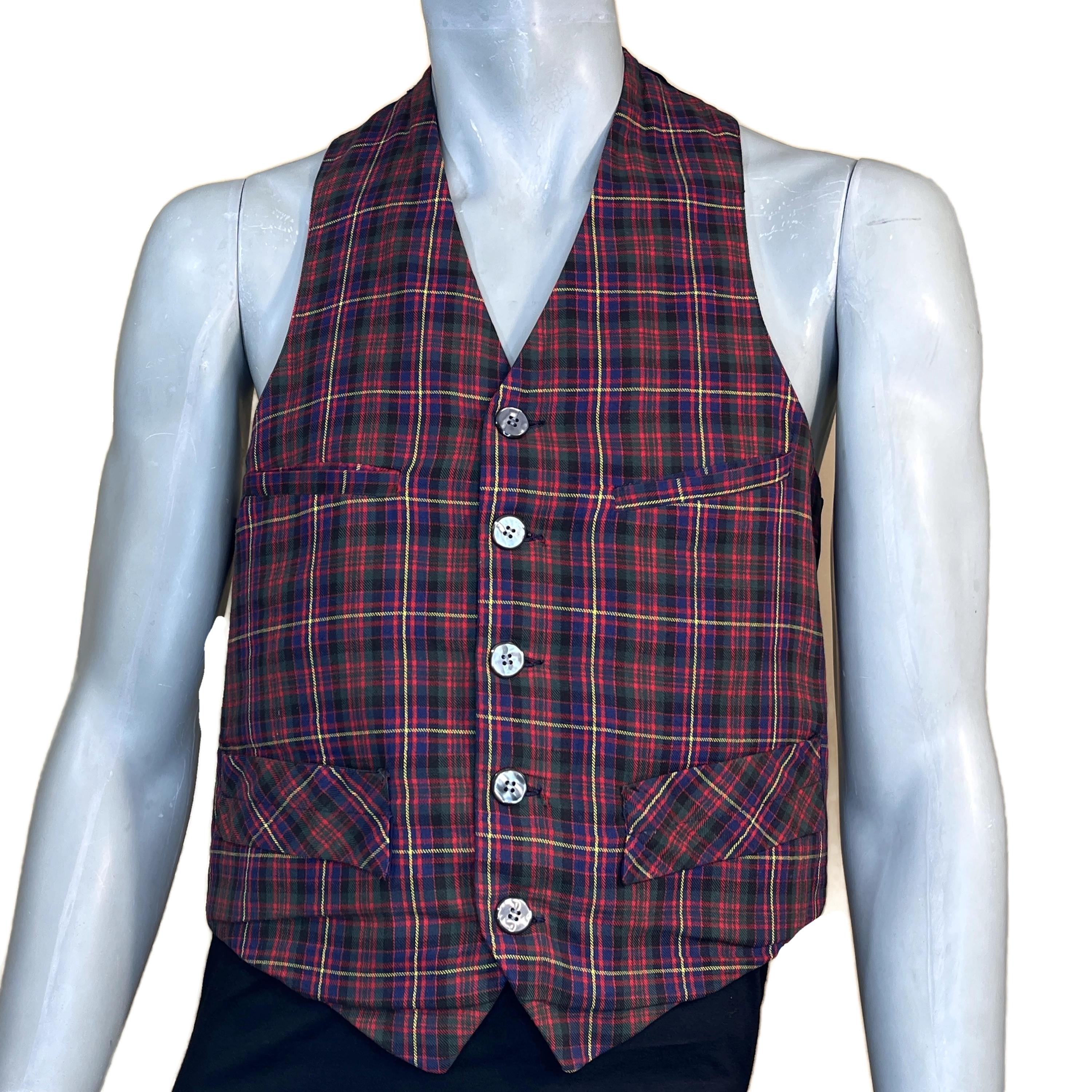 Tartan Ladies Fancy Waistcoats Baby Boys Royal Stewart Tartan