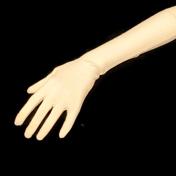 50s White Opera Gloves, Vintage 1950s Long Gloves,