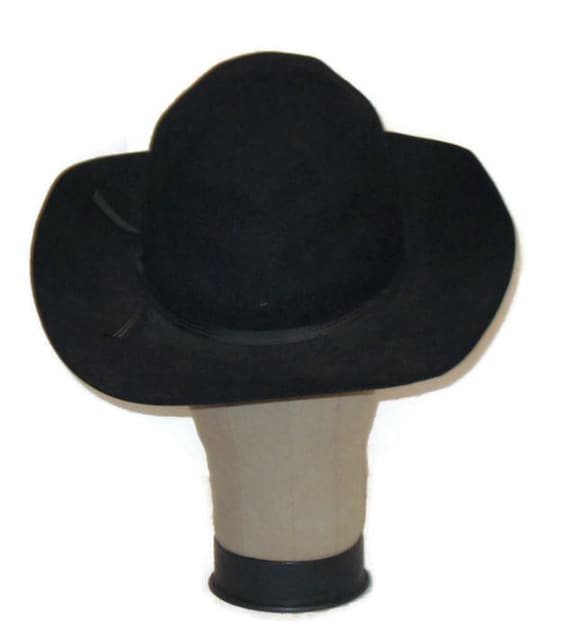 60s Cowboy Hat Black Western Hat Black Bullrider B
