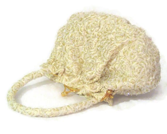 Gold & White Purse, Wedding Purse, Vegan Friendly,