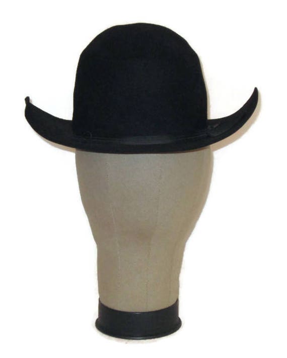 60s Cowboy Hat Black Western Hat Black Bullrider B