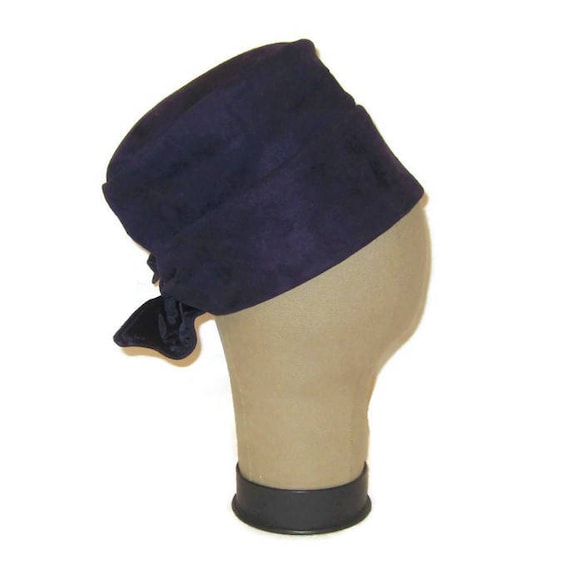 1960s Dress Hat, MOD Dress Hat, 60s Suede Hat, Pu