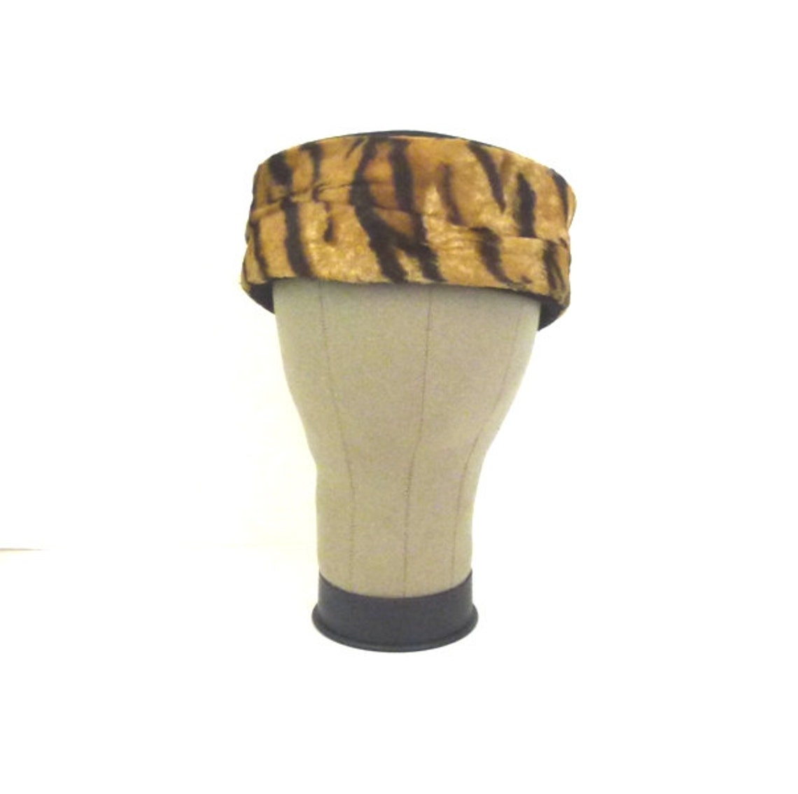 1960s Hat Animal Print Pillbox Brown and Black Hat Fall Hat Etsy