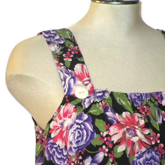 60s Floral Sundress, Vintage 1960s Summer Dress - image 6