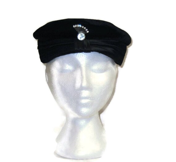 1950s Shell Hat Clam Shell Hat Black Shell Hat Bla