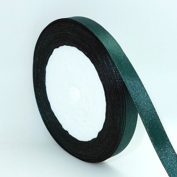 Satin Ribbon-Dark Green-10mm-3/8"-10 yds-#R044