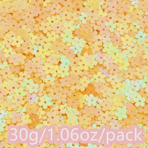 Flower Sequins-Yellow-6mm-300 PCS