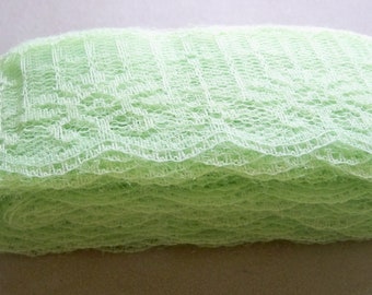 Lace - Mint Green Floral Lace-45MM=3 YDS-#L45-01