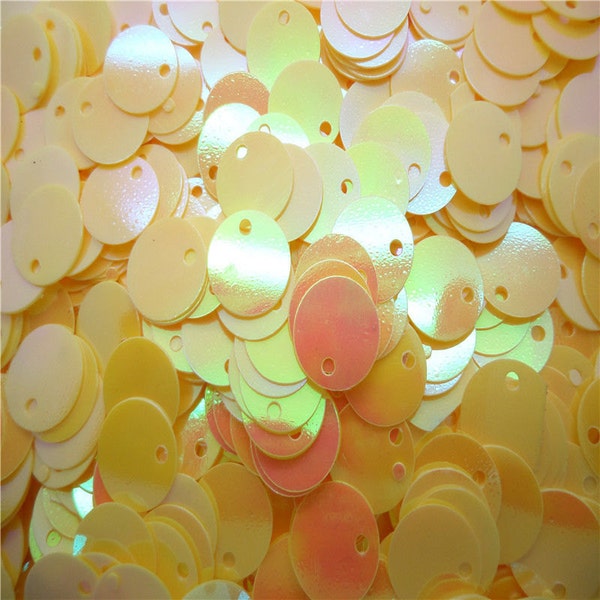 Yellow Round Disk Paillettes-10mm 200 PCS