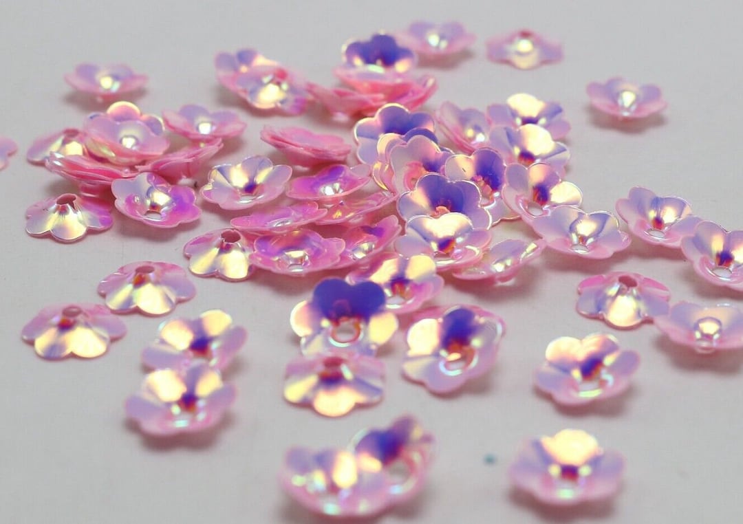 Cup Flower Sequins-pink 10mm 100 PCS - Etsy