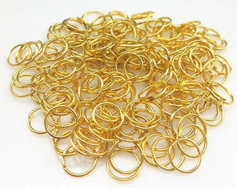 6mm Gold Plated Open Jump Ring Connectors-100 PCS