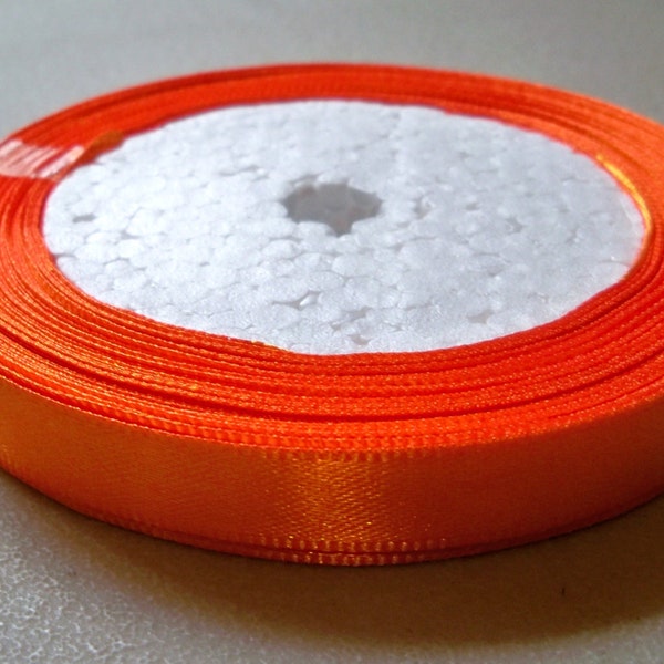 10 yds. 3/8" (10mm) Dark Orange Satin Ribbon-#R037