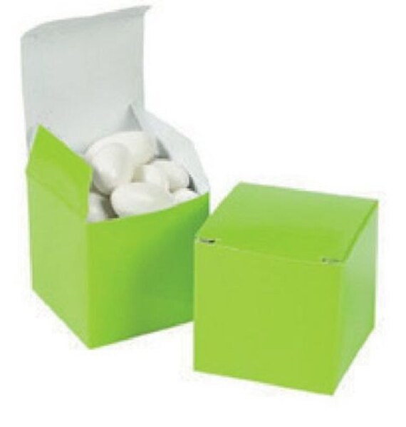Lime Green Favor boxes12 EA. Etsy