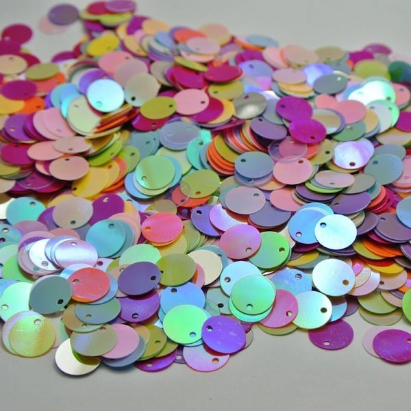 Assorted Colors Sequin Round Disks-10mm-200 PCS