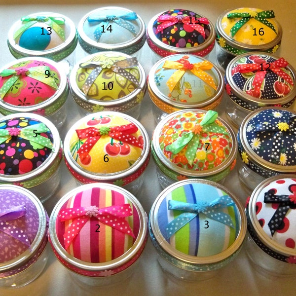 Mason Jar Pin Cushion Sewing Kits-Group #2 (NO FREE SHIPPING on sewing kits)